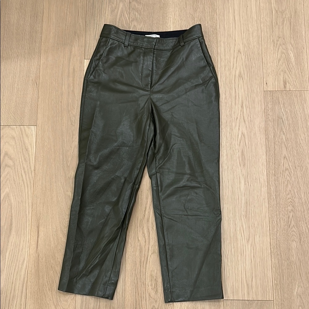 Babaton Green Chinos Classic Straight-Leg